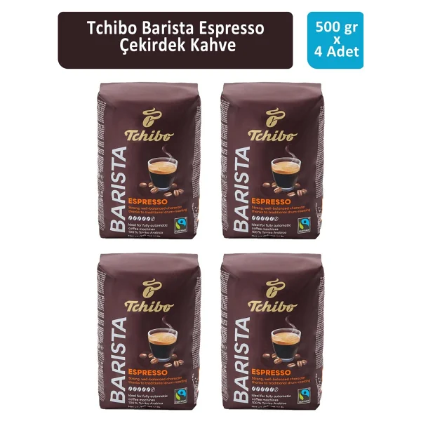 Tchibo Barista Espresso Çekirdek Kahve 500 Gr 4'lü - Görsel 5