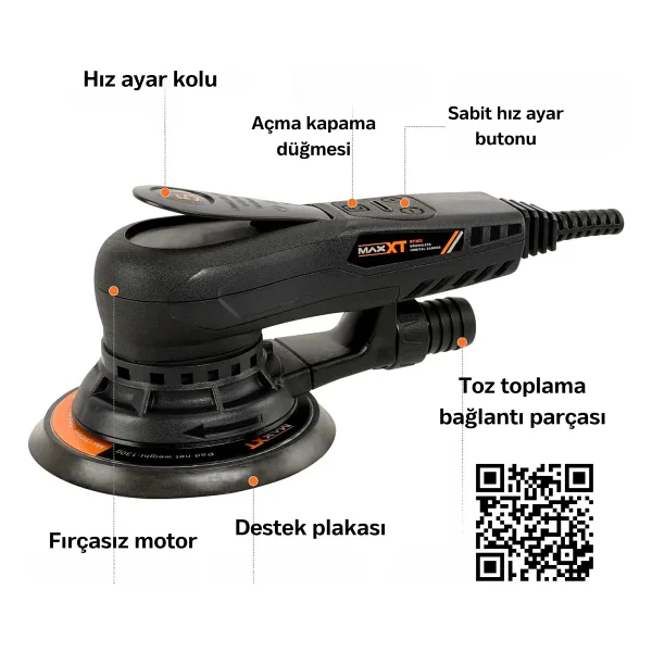Maxxt R7303 350 W 150 Mm Eksantrik Zımpara Makinesi - Görsel 5