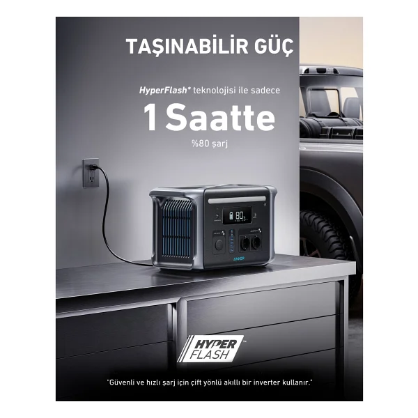 Anker Solix F1500 Powerhouse 1536 Wh 1800 W Taşınabilir Güç Kaynağı - Görsel 5