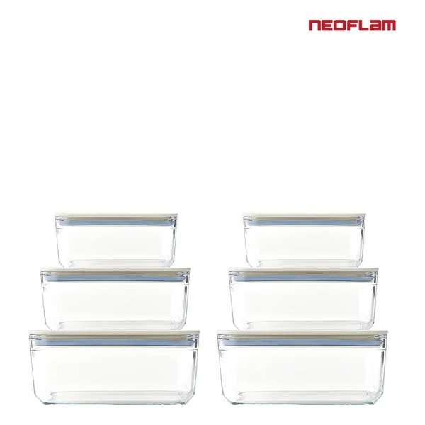 Neoflam Perfect Seal 6'lı Cam Saklama Kabı - Görsel 9