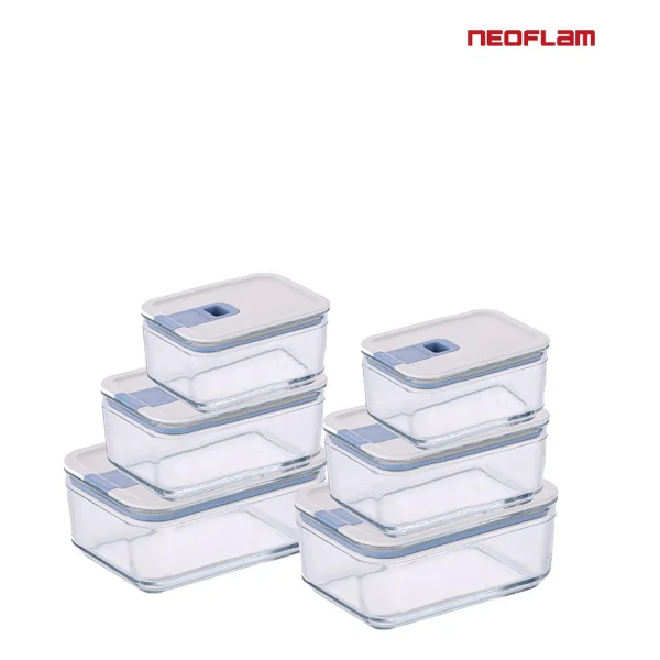 Neoflam Perfect Seal 6'lı Cam Saklama Kabı - Görsel 8