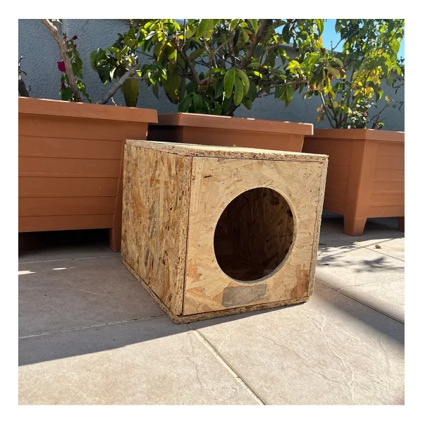 Reyo Kedi Evi Dış Ortam Uygun Ahşap Kedi Evi 34x27x24 Cm - Cat01 - Görsel 4
