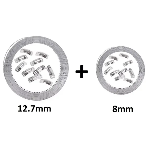 Yate10 Şerit Kelepçe Set 300cm Şerit 20 Adet Kelepçe - Görsel 2