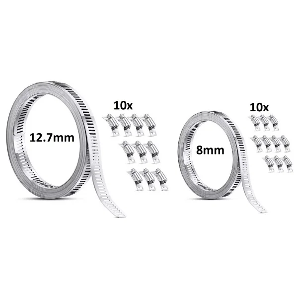 Yate10 Şerit Kelepçe Set 300cm Şerit 20 Adet Kelepçe - Görsel 3