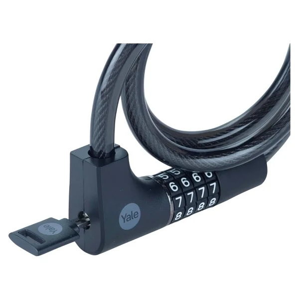 Yale Yale Essential Kablolu Bisiklet Kilidi 1000mm Şifreli Ve Anahtarlı Ycc0121002 - Antrasit - Görsel 3