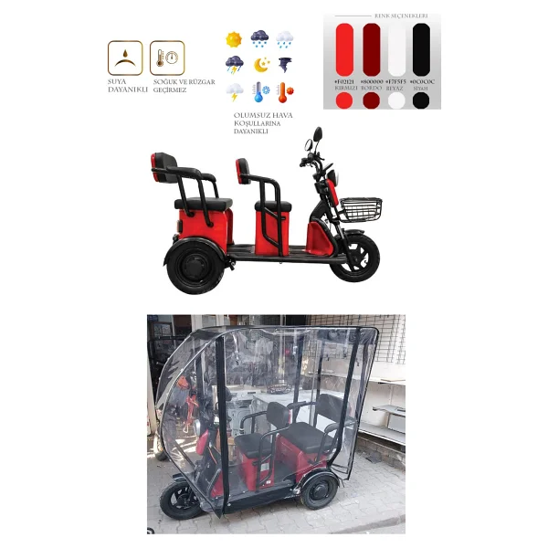 Volta Apec Apm5 - Üç Tekerli Motor Brandası - Siyah - Görsel 6