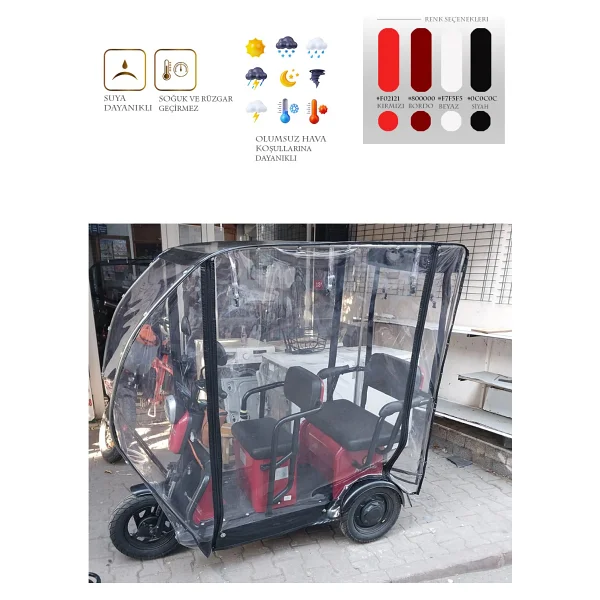 Volta Apec Apm5 - Üç Tekerli Motor Brandası - Siyah - Görsel 4