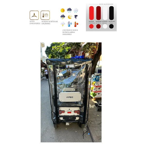 Volta Apec Apm5 - Üç Tekerli Motor Brandası - Siyah - Görsel 5