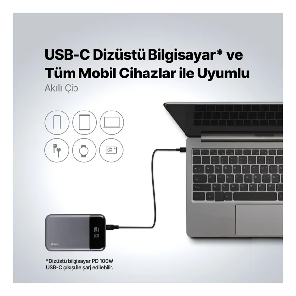 Ttec Recharger Pro Lcd 2bb218 20000 mAh Hızlı Şarj Powerbank - Görsel 6