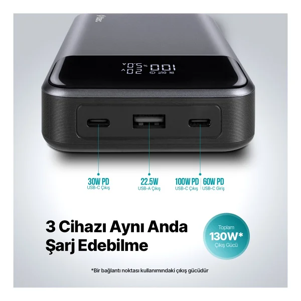 Ttec Recharger Pro Lcd 2bb218 20000 mAh Hızlı Şarj Powerbank - Görsel 4