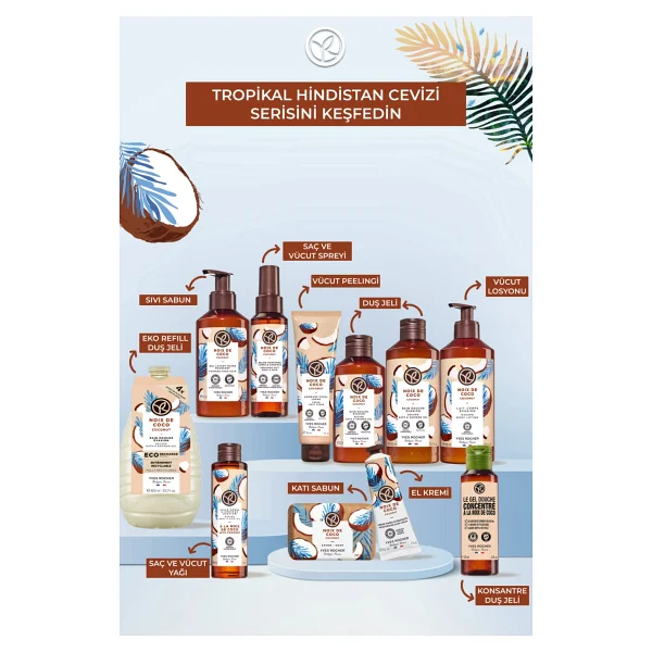 Yves Rocher Krem Dokulu Vücut Peelingi-Arındırıcı Yumuşatıcı Tropikal Hindistan Cevizi-SLS,SLES İçermez,Vegan-150ml - Görsel 5
