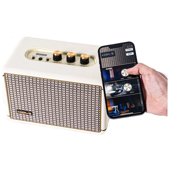 Kozmos Blaze-30cr Krem Bluetooth Hoparlör Ve Elektro Gitar Amfisi - Görsel 3
