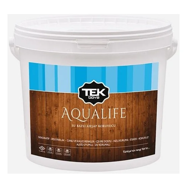 Tek Boya Tek Aqualife Su Bazli Ahşap Koruyucu Kestane 2,5 Lt - Görsel 3