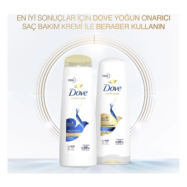 Dove Ultra Care Yoğun Onarıcı 400 Ml 3 Adet Şampuan - Görsel 6