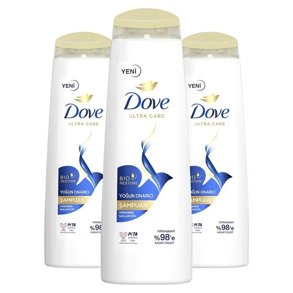 Dove Ultra Care Yoğun Onarıcı 400 Ml 3 Adet Şampuan - Görsel 2