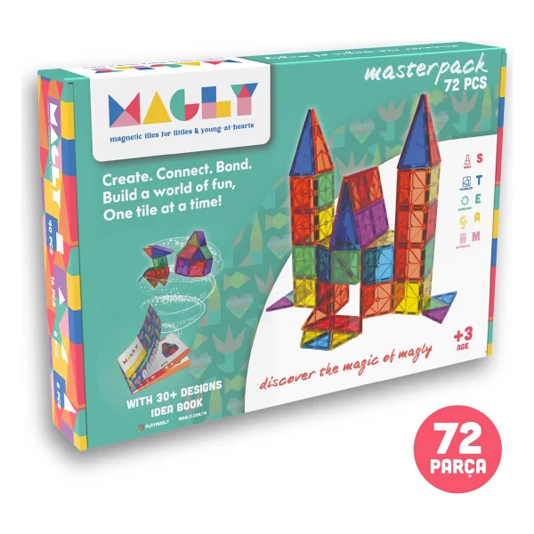 Magly 3 Boyutlu 72 Parça Manyetik Yapı Blokları - Görsel 7