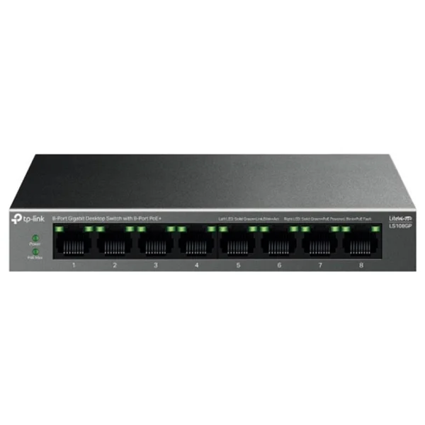 Tp-Link Ls108gp 8 Port 10/100/1000 Mbps Gigabit Poe Switch - Görsel 5