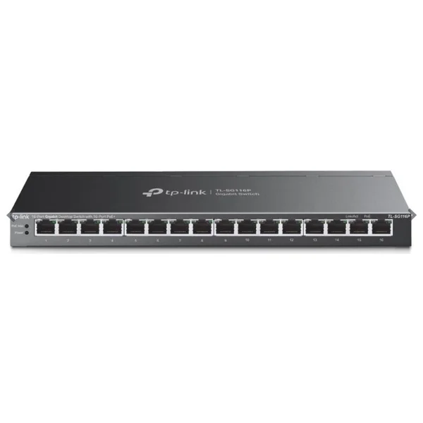 Tp-Link Tl-Sg116p 16 Port 10/100/1000 Mbps Gigabit Poe Switch - Görsel 2
