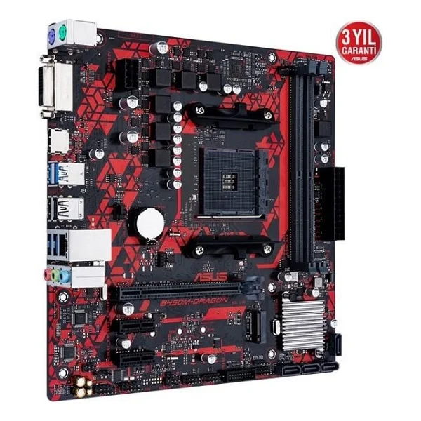 Asus B450m Dragon Am4 DDR4 Micro Atx Anakart - Görsel 7