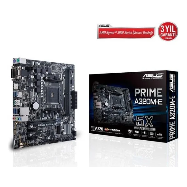 Asus Prime A320M-E AMD AM4 DDR4 Micro ATX Anakart - Görsel 8