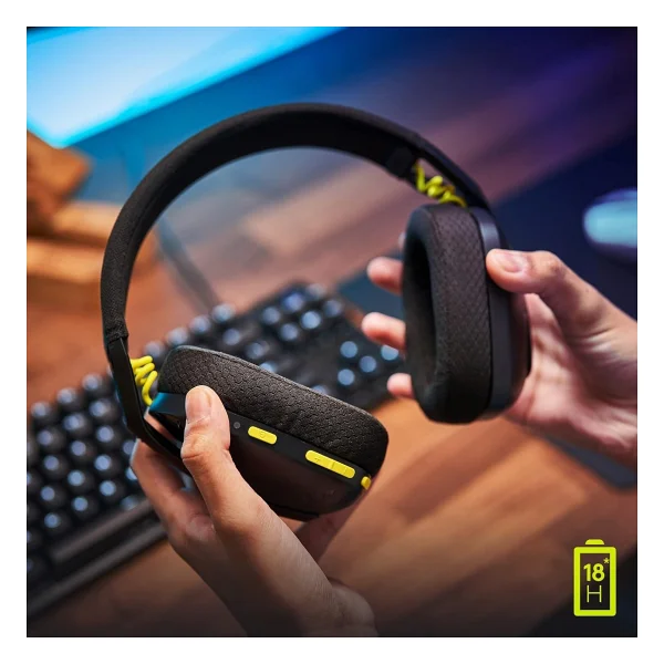 Logitech G435 Lightspeed Siyah Kablosuz Kulak Üstü Oyuncu Kulaklığı - Görsel 9