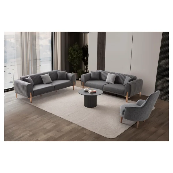 Edsy Home Galata 3+3+1 Koltuk Takımı Antrasit - Görsel 8