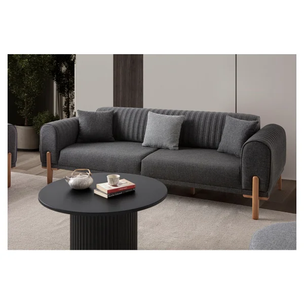 Edsy Home Galata 3+3+1 Koltuk Takımı Antrasit - Görsel 2