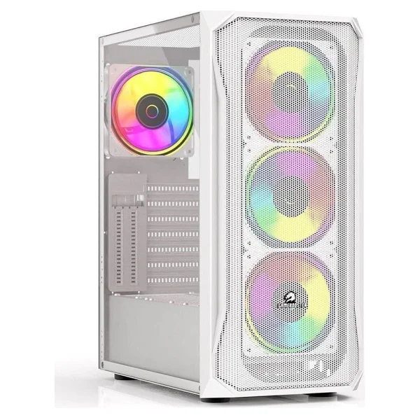 Gamebooster GB-T005mw RGB Fanlı Beyaz Atx Oyuncu Kasası - Görsel 2