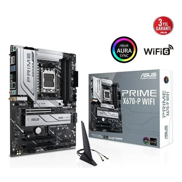 Asus Prime X670-P Wi-Fi AMD Am5 DDR5 Atx Anakart - Görsel 6