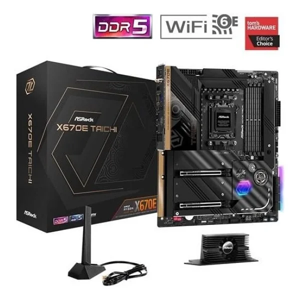 Asrock X670e Taichi AMD Am5 DDR5 Atx Anakart - Görsel 2