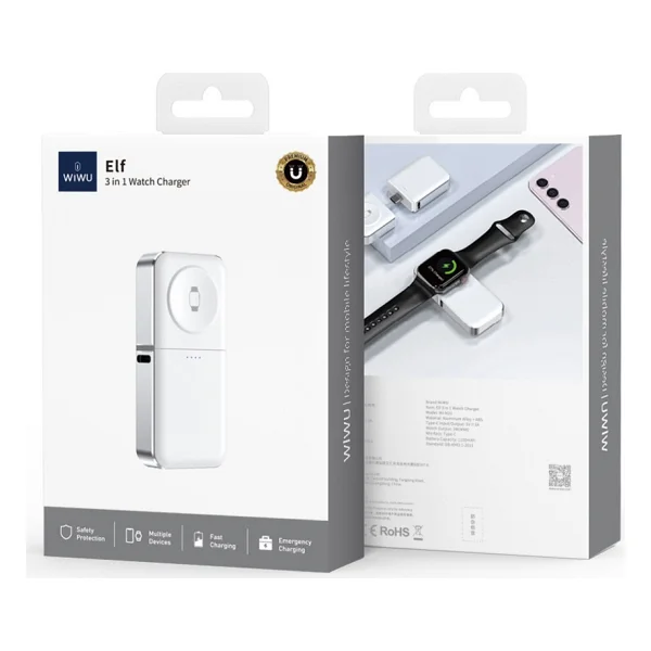 Wiwu Wi-M21 Elf 1100 mAh 3 İn 1 Mini Kablosuz Powerbank - Görsel 5