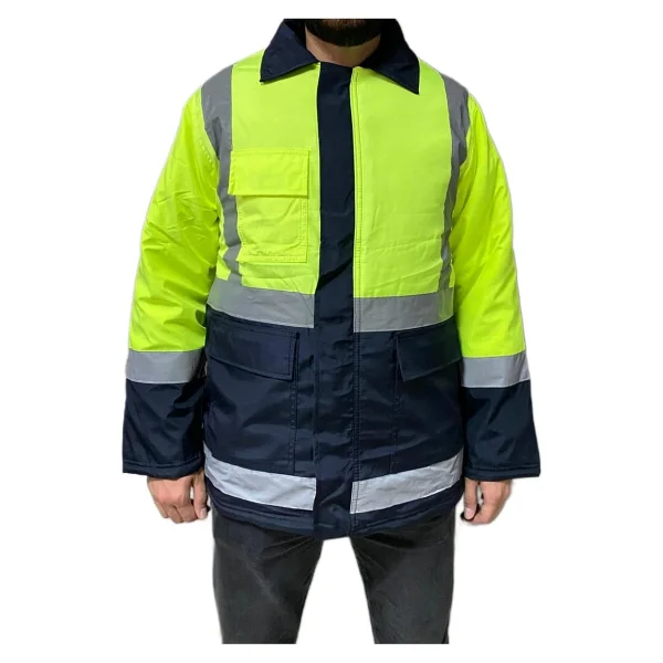 Çağdaş İş Güvenliği Ekipmanları Reflektörlü Parka Sarı Lacivert - Sarı - Lacivert - Görsel 2