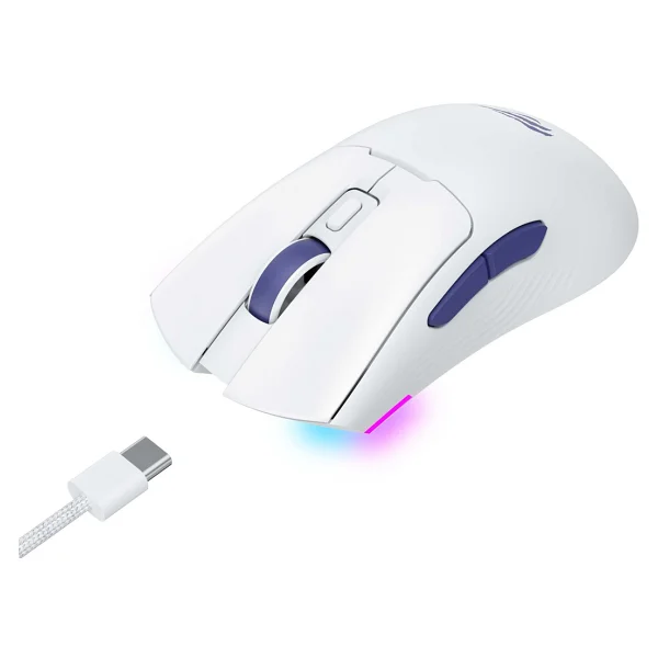 Havit Gamenote Ms966wb Beyaz RGB Şarjlı Optik Kablolu/Kablosuz Oyuncu Mouse - Görsel 4