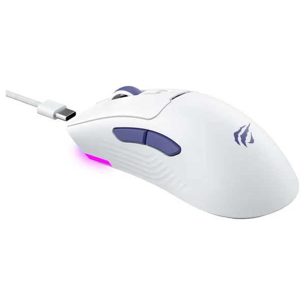 Havit Gamenote Ms966wb Beyaz RGB Şarjlı Optik Kablolu/Kablosuz Oyuncu Mouse - Görsel 5