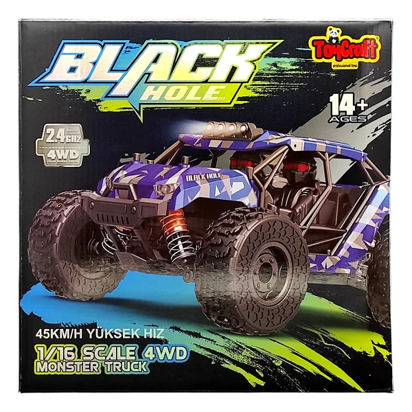 Toycraft Black Hole 45 Km/H 1:16 Elektrikli Servo Motor Arazi Araç Hs18331/Hs18332 - Görsel 5