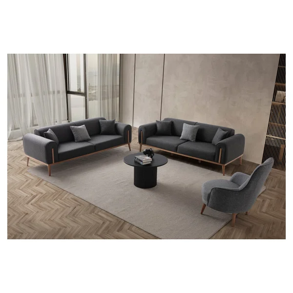 Edsy Home Riva 3+3+1+1 Koltuk Takımı Antrasit - Görsel 2