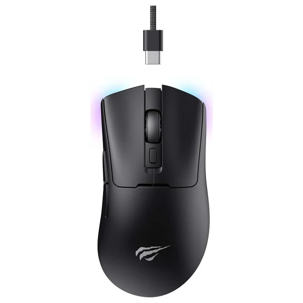 Havit Gamenote Ms966wb Beyaz RGB Şarjlı Optik Kablolu/Kablosuz Oyuncu Mouse - Görsel 7