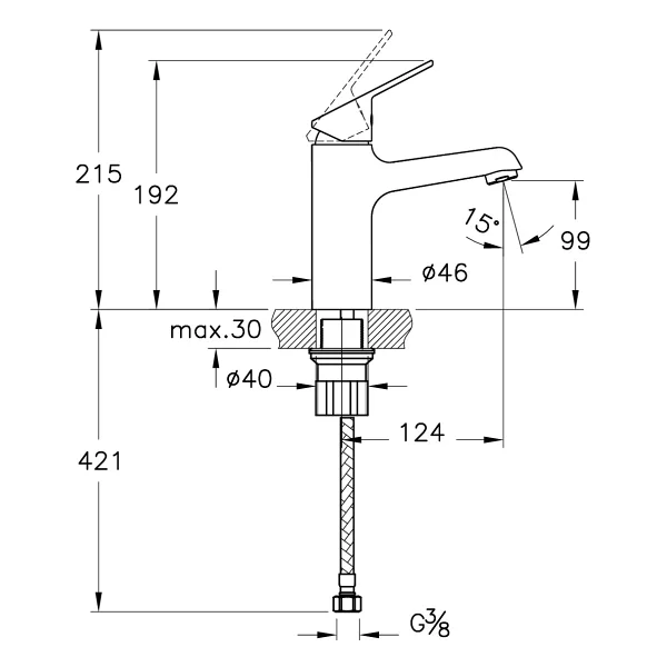 Vitra Serenity A42914 Yüksek Krom Lavabo Bataryası - Görsel 6