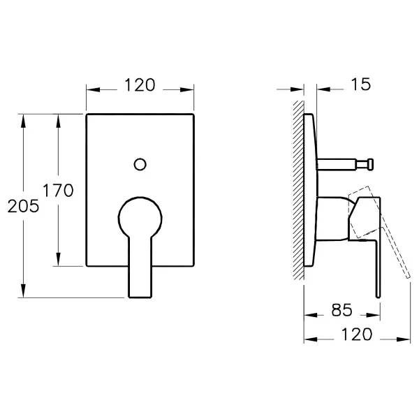 Artema Flo S A42212 Krom Ankastre Banyo Bataryası - Görsel 2