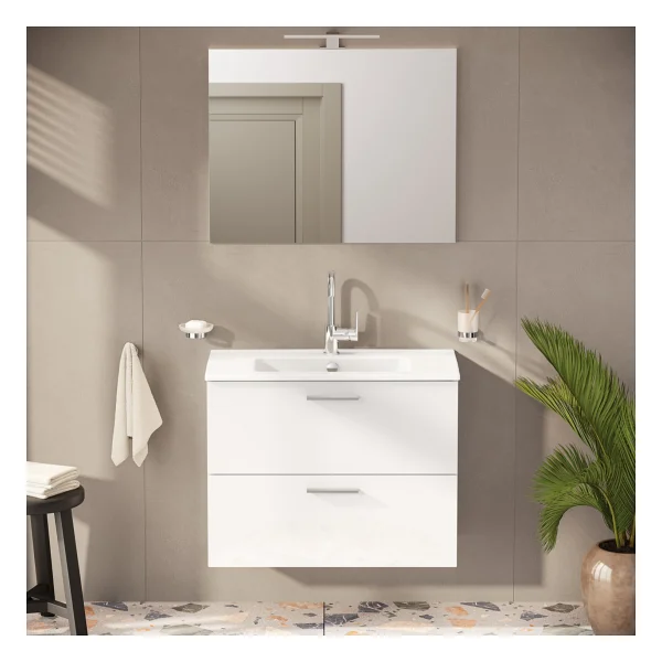 Vitra Mia 80 Cm Beyaz Banyo Dolabı Takımı 75024 - Görsel 2