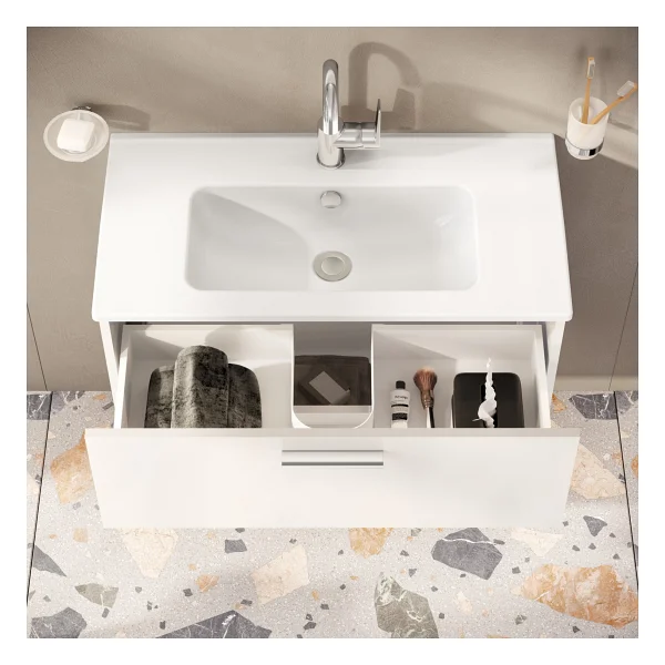 Vitra Mia 80 Cm Beyaz Banyo Dolabı Takımı 75024 - Görsel 3