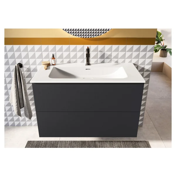 Vitra Suit A4281639 Siyah Lavabo Bataryası - Görsel 4