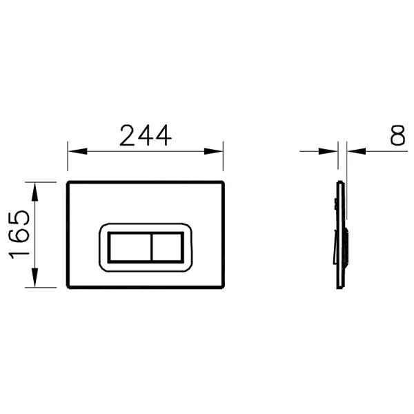 Vitra 740-0680 Loop R Parlak Krom Kumanda Paneli - Görsel 7