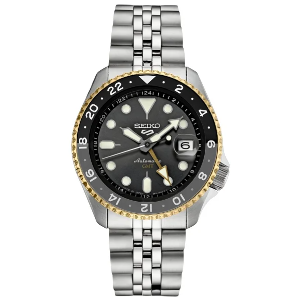 Seiko 5 Sports Skx Ssk019 Çelik Kordon Gümüş-Siyah Erkek Kol Saati - Görsel 5