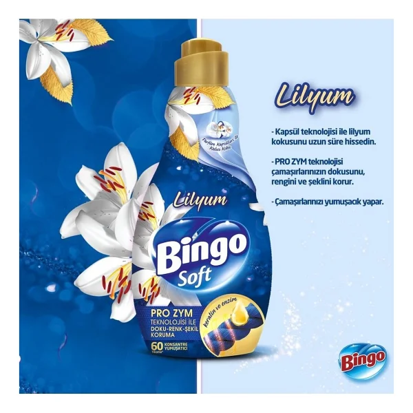Bingo Soft Lilyum Yumuşatıcı 60 Yıkama 1.44 Lt - Görsel 2