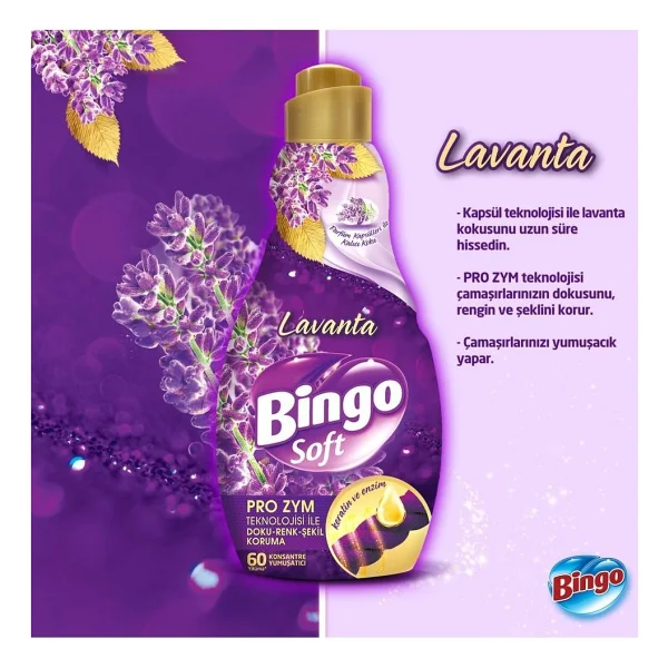 Bingo Soft Lavanta Yumuşatıcı 60 Yıkama 1.44 Lt - Görsel 2