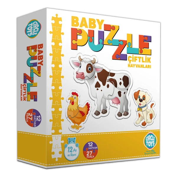 Circle Toys Baby Puzzle Çiftlik Hayvanları - Görsel 4