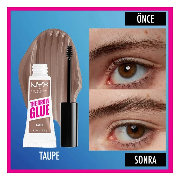 Nyx Professional Makeup The Brow Glue Taupe Kaş Sabitleyici - Görsel 4