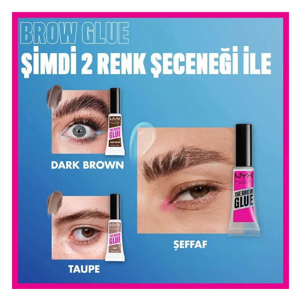 Nyx Professional Makeup The Brow Glue Taupe Kaş Sabitleyici - Görsel 5