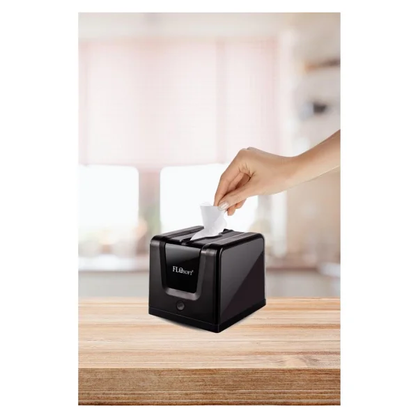 Flora Modern Peçetelik, Dekoratif Peçete Dispenseri Ve Düzenleyicisi F290 Gri - Görsel 3